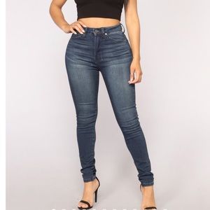 Fashion Nova Dark Wash Denim Jeans